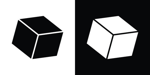 Cube icon illustration. icon templates pack.
