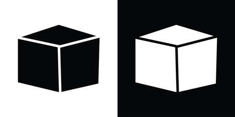 Cube icon illustration. icon templates pack.