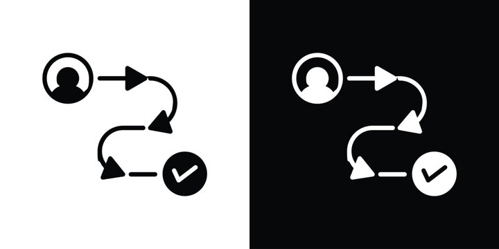 Customer journey icon illustration. icon templates pack.