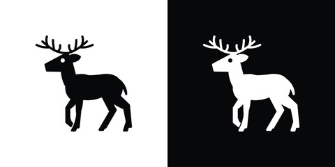 Deer icon illustration. icon templates pack.