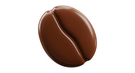 Realistic 3D Render of a Coffee Bean: Perfect for Cafe Logos and Branding