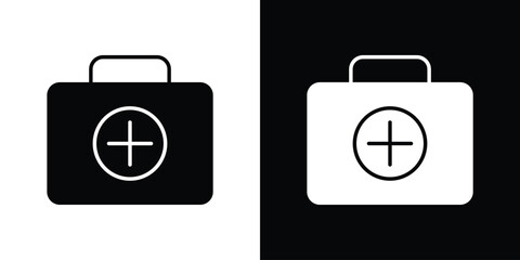 Obraz premium Doctor bag icon illustration. icon templates pack.