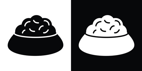 Dog feeding icon illustration. icon templates pack.