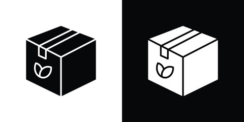 Eco packaging icon illustration. icon templates pack.