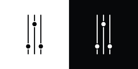 Equalizer icon illustration. icon templates pack.