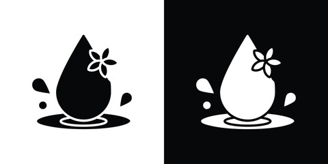 Essentials oil drop icon illustration. icon templates pack.