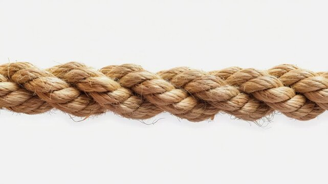 An isolated rope in white background, Generative AI Videos.