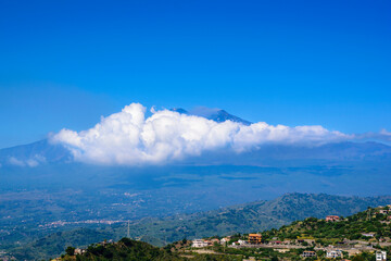 A panoramic view of Mount Etna