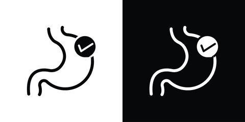 Obraz premium Good digestion icon illustration. icon templates pack.