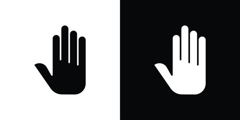 Obraz premium Hand icon illustration. icon templates pack.