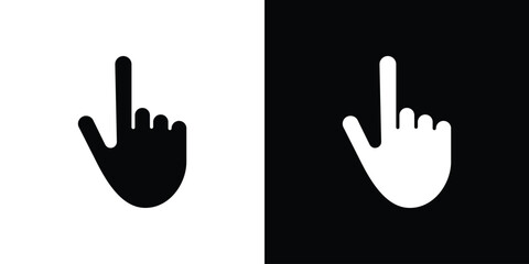 Hand pointer icon illustration. icon templates pack.