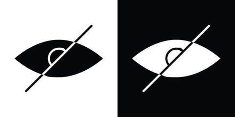 Hide icon illustration. icon templates pack.