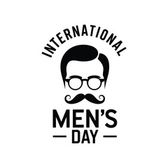 International Men’s Day Mustache Glasses Vector 
