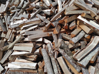 Chopped firewood, background, texture №13