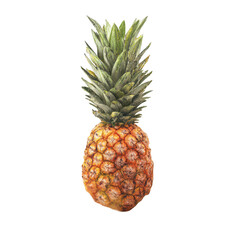 Fototapeta premium Pineapple with a splash of juice, isolated on a white background, png, transparent