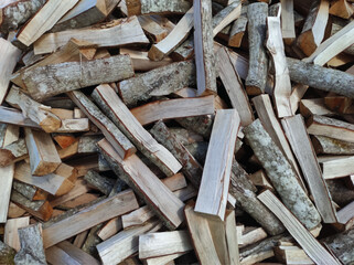 Chopped firewood, background, texture №12
