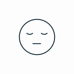 calm face emoji icon sign vector