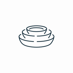 dishes line icon sign vector