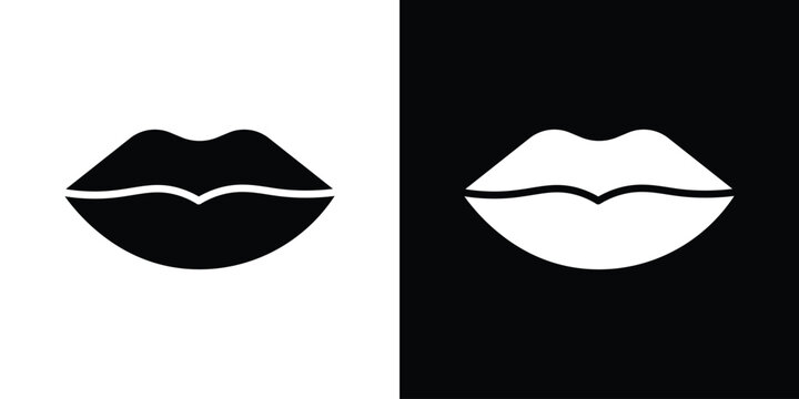 Lips icon illustration. icon templates pack.