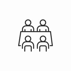 face to face meeting icon sign vector