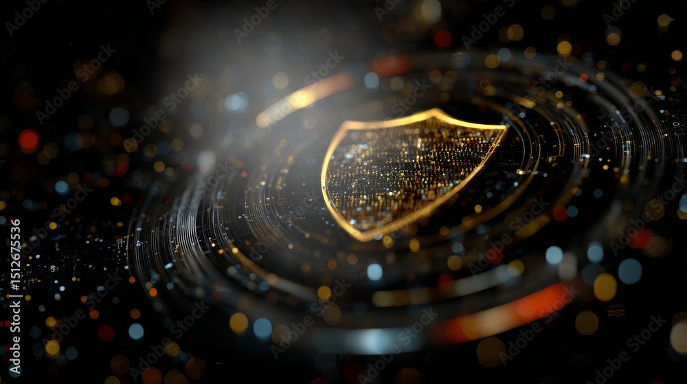 Poster protecting business and financial transaction data from cyber attacks is achieved through cyber ​​se