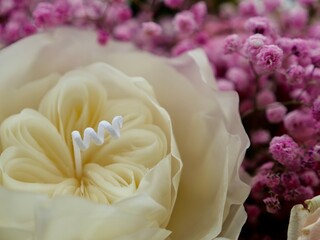Close-Up of a Floral Bouquet With Roses