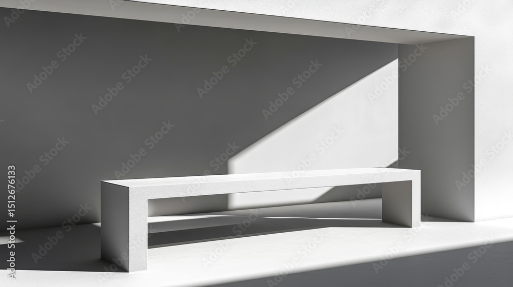 Poster layered parallelogram are featured in the image, which consists of abstract white geometric shapes w