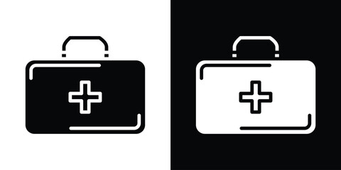 Medical aid kit icon illustration. icon templates pack.