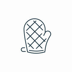 kitchen gloves icon sign vector