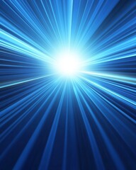 Obraz premium The abstract digital art features a futuristic tunnel scene, where blue, orange, and white lights blend together in swift, dynamic streaks to create an impression of swift movement