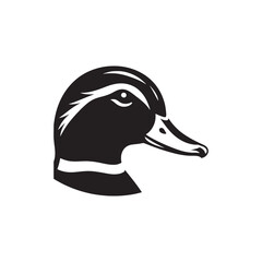 **"Classic Mallard Duck Vector Silhouette: Graceful Waterfowl Design Featuring Curved Neck, Broad Body, and Resting Pose in Clean, Minimalist Style for Crafts and Digital Artwork"**

