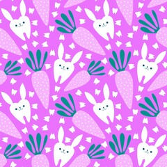 Medicine seamless teeth and rabbit pattern for wrapping paper and fabrics and linens and kids