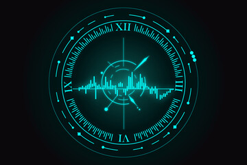 forex market clock illustration