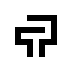 Letter TP or PT creative monogram logo