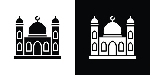 Mosque icon illustration. icon templates pack.