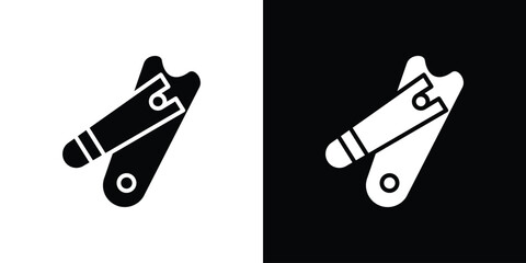 Nail clippers icon illustration. icon templates pack.