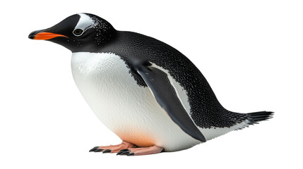 Obraz premium Gentoo penguin bird wildlife animal isolated on transparent background