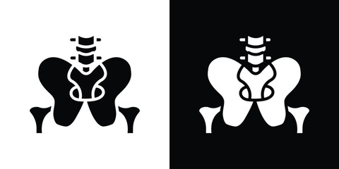 Pelvic area icon illustration. icon templates pack.