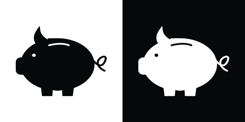 Piggy bank icon illustration. icon templates pack.