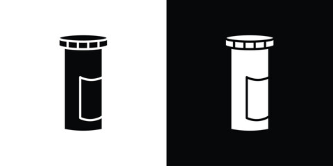 Prescription bottle icon illustration. icon templates pack.