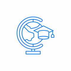 global graduation icon sign vector