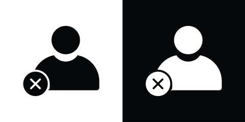 Remove user icon illustration. icon templates pack.