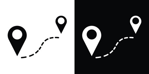 Route icon illustration. icon templates pack.