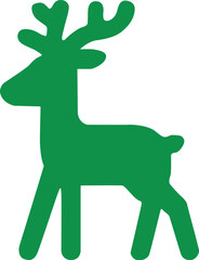 Reindeer Icon Vector Silhouette for Merry Christmas