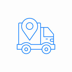 location truck pin icon sign vector