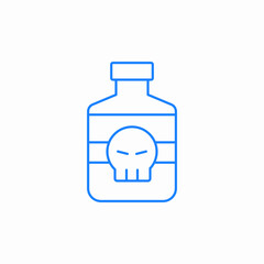 poison bottle skull icon sign vector