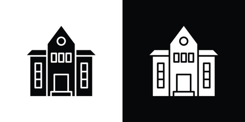 school icon illustration. icon templates pack.