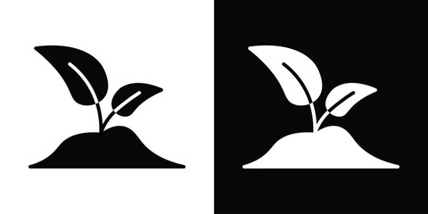 Seedling icon illustration. icon templates pack.