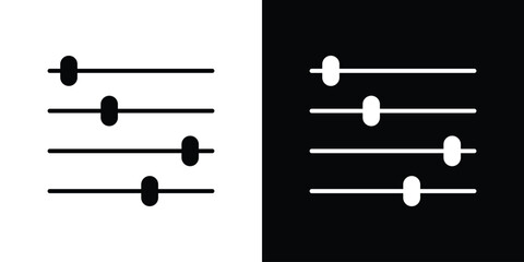 Settings sliders icon illustration. icon templates pack.