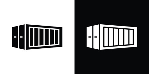 Shipping Container icon illustration. icon templates pack.